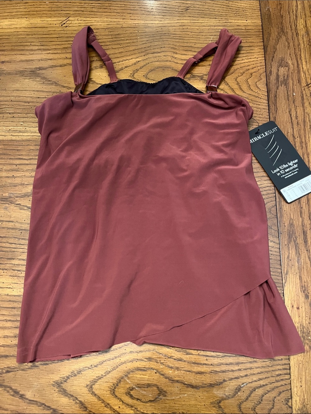 Miraclesuit Dazzle Tankini Top, size 14, new with tags